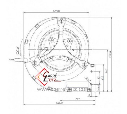 Ventilateur d'air centifuge 2GDS15 Ecofit