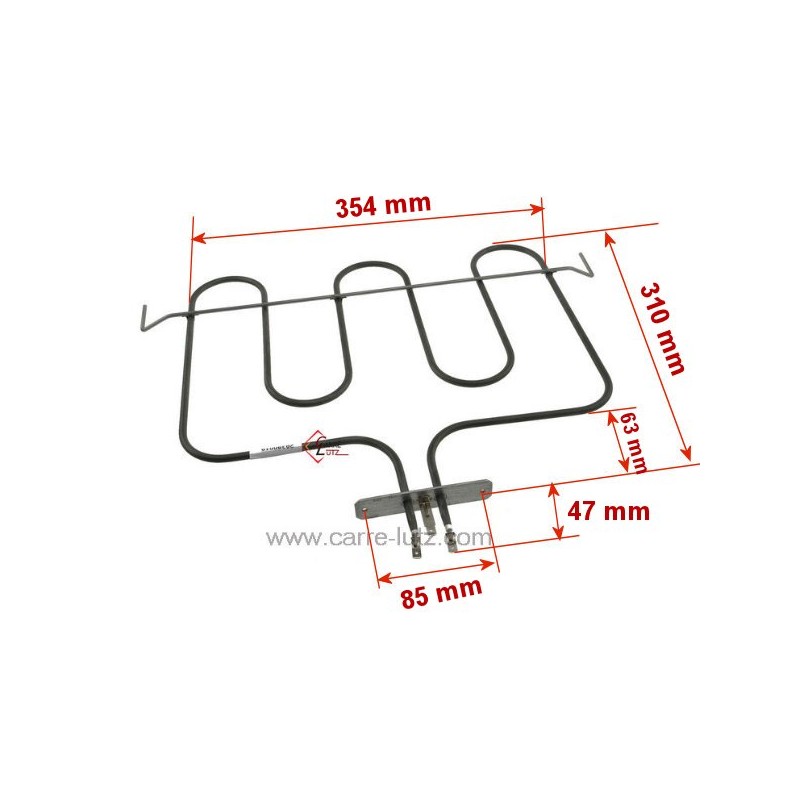 42802244 - Résistance de voute 2000W de four Candy Rosières 42802244 - Résistance de voute 2000W de four Candy Rosières