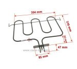 20390019  42802244 - Résistance de voute 2000W de four Candy Rosières 16,10 €