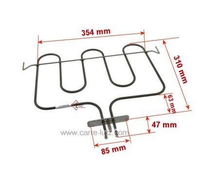 42802244 - Résistance de voute 2000W de four Candy Rosières