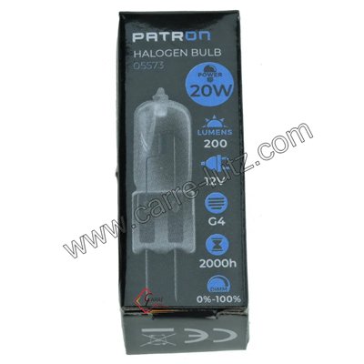 620100  Ampoule halogène G4 20W 12V 3,00 €