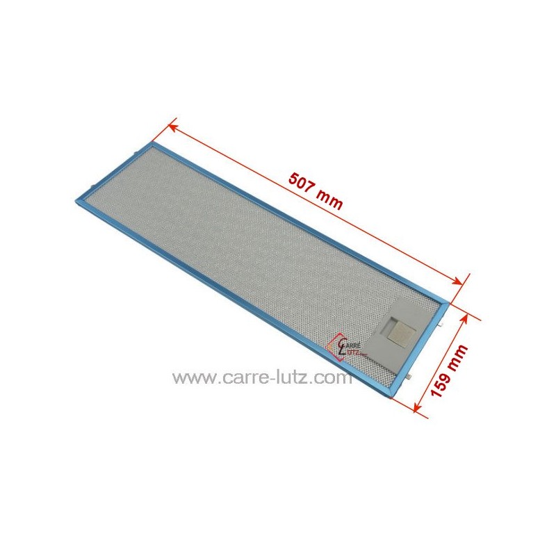 50268370009 - Filtre à graisse métal 508x159 mm de hotte aspirante Electrolux