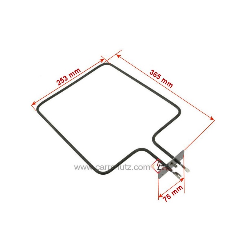 20390020  562900004 - Résistance de sole 1100W de four Beko 11,60 €