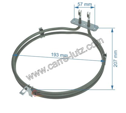 20390021  481225998405 - Résistance circulaire 2000W de four Whirlpool Ariston 11,30 €
