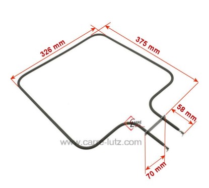 20390024  8072470027 - Résistance de sole 1000W 230V de four Electrolux 13,40 €