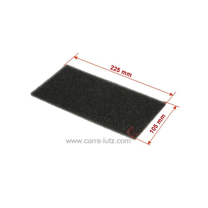 481010354757 - Filtre mousse HX 220x110mm pour condenseur de sèche linge Whirlpool