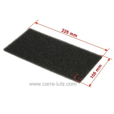 701629  481010354757 - Filtre mousse HX 220x110mm pour condenseur de sèche linge Whirlpool 3,10 €