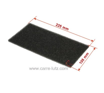 701629  481010354757 - Filtre mousse HX 220x110mm pour condenseur de sèche linge Whirlpool 3,10 €