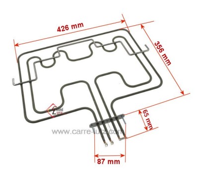20390026  3878253511 - Résistance de voute 3100W de four Electrolux 42,00 €