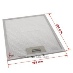 70190025  KE0001781 - Filtre à graisse métal 306x268 mm de hotte aspirante Fagor Brandt  14,00 €