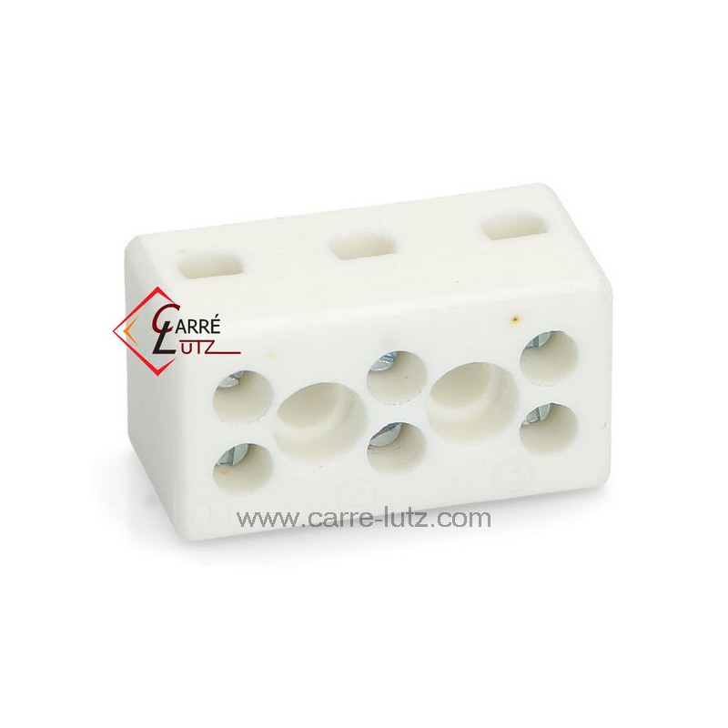Domino en porcelaine tripolaire 2,5 mm²