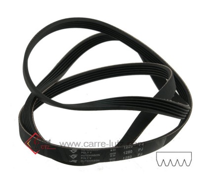 72690010  1280 J5 - Courroie plate de lave linge Electrolux 1323531101 18,30 €
