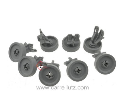 540116  481252888112 - Roulette de panier par 8 de lave vaisselle Laden Whirlpool  19,10 €
