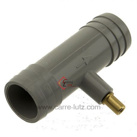 Raccord 20x20 mm anti-syphon pour tuyau de vidange, reference 541022