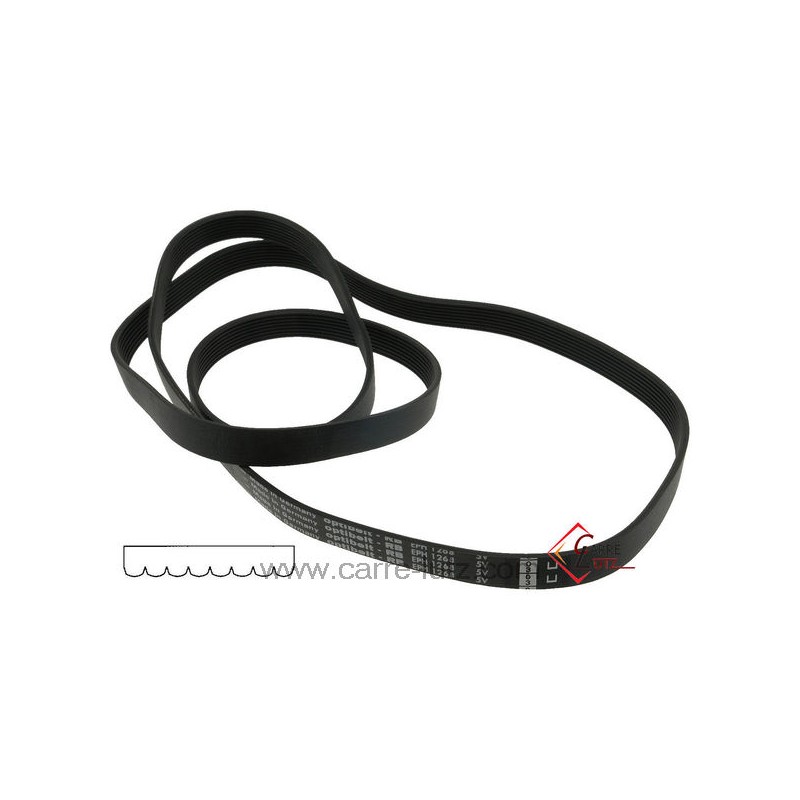 72690012  1268 H8 MAEL - Courroie plate de lave linge Gorenje 587611 16,30 €