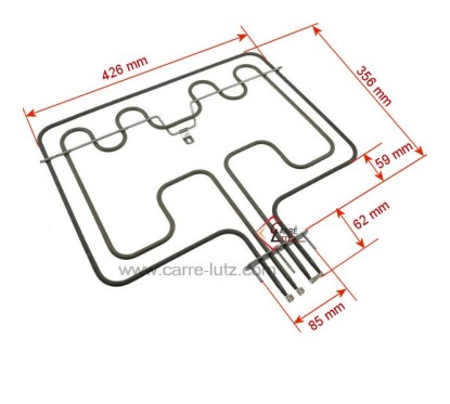 Résistance de voute de four Electrolux 3570797021