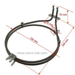 20390032  00443526 - Résistance circulaire 2100W de four Bosch Siemens  24,90 €