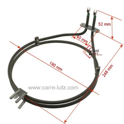 20390032  00443526 - Résistance circulaire 2100W 00791579 de four Bosch Siemens  16,20 €