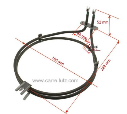 20390032  00443526 - Résistance circulaire 2100W 00791579 de four Bosch Siemens  16,20 €
