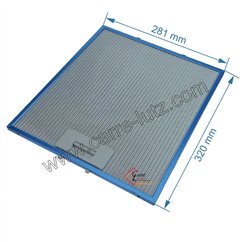70190028  Filtre à graisse métal 320x280 mm de hotte aspirante 11,80 €