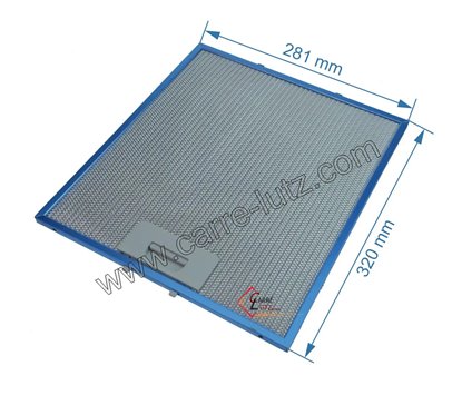 70190028  Filtre à graisse métal 320x280 mm de hotte aspirante 11,80 €