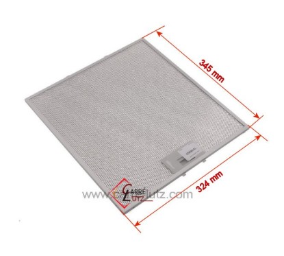 70190029  Filtre à graisse métal de hotte aspirante 26,70 €