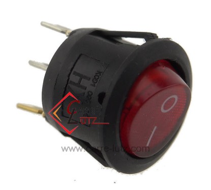 220213  Interrupteur à voyant rouge 10A 3,30 €