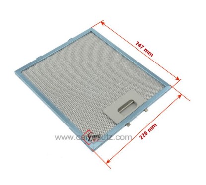 70190030  00707764 - Filtre à graisse métal 222x248mm de hotte aspirante Bosch Siemens Elica GF04MC 15,60 €