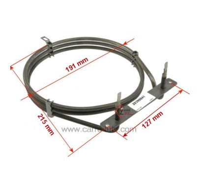 3117704001 - Résistance circulaire 25000W de four Electrolux  