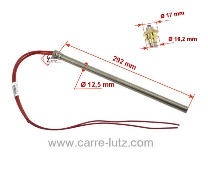 70390010 Bougie ou Résistance 500W 12,5 mm longueur 290 mm de poêle à pellet 40,60 €