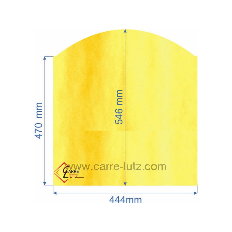 00001307850 - Vitre réfractaire Vitrocéramique 444x546x470 Godin 
