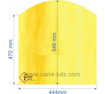 00228  00001307850 - Vitre réfractaire Vitrocéramique 444x546x470 Godin  144,80 €