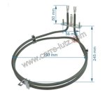203180  77x2277 - Résistance circulaire 2000W de four Brandt Vedette  10,80 €
