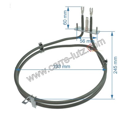 203180  77x2277 - Résistance circulaire 2000W de four Brandt Vedette  10,80 €