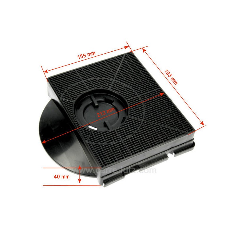 701081  Filtre de hotte anti odeurs au charbon actif Type 303 ou FAT303 7,70 €