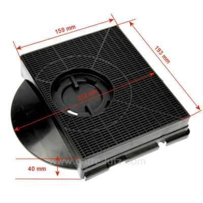 701081  Filtre de hotte anti odeurs au charbon actif Type 303 ou FAT303 7,70 €