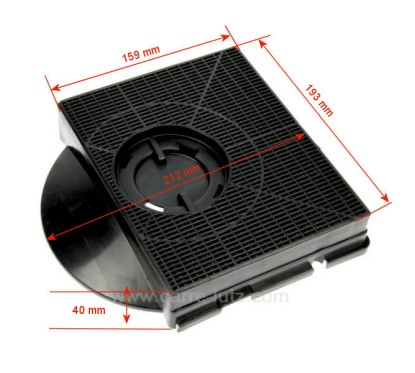 Filtre de hotte anti odeurs au charbon actif Type 303 ou FAT303