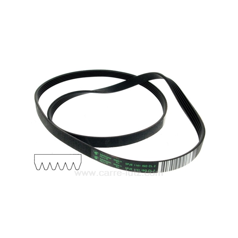 726122  55X2987 - Courroie 1161 J5 Mael de lave linge Fagor Brandt Vedette Bosch Siemens 6,00 €
