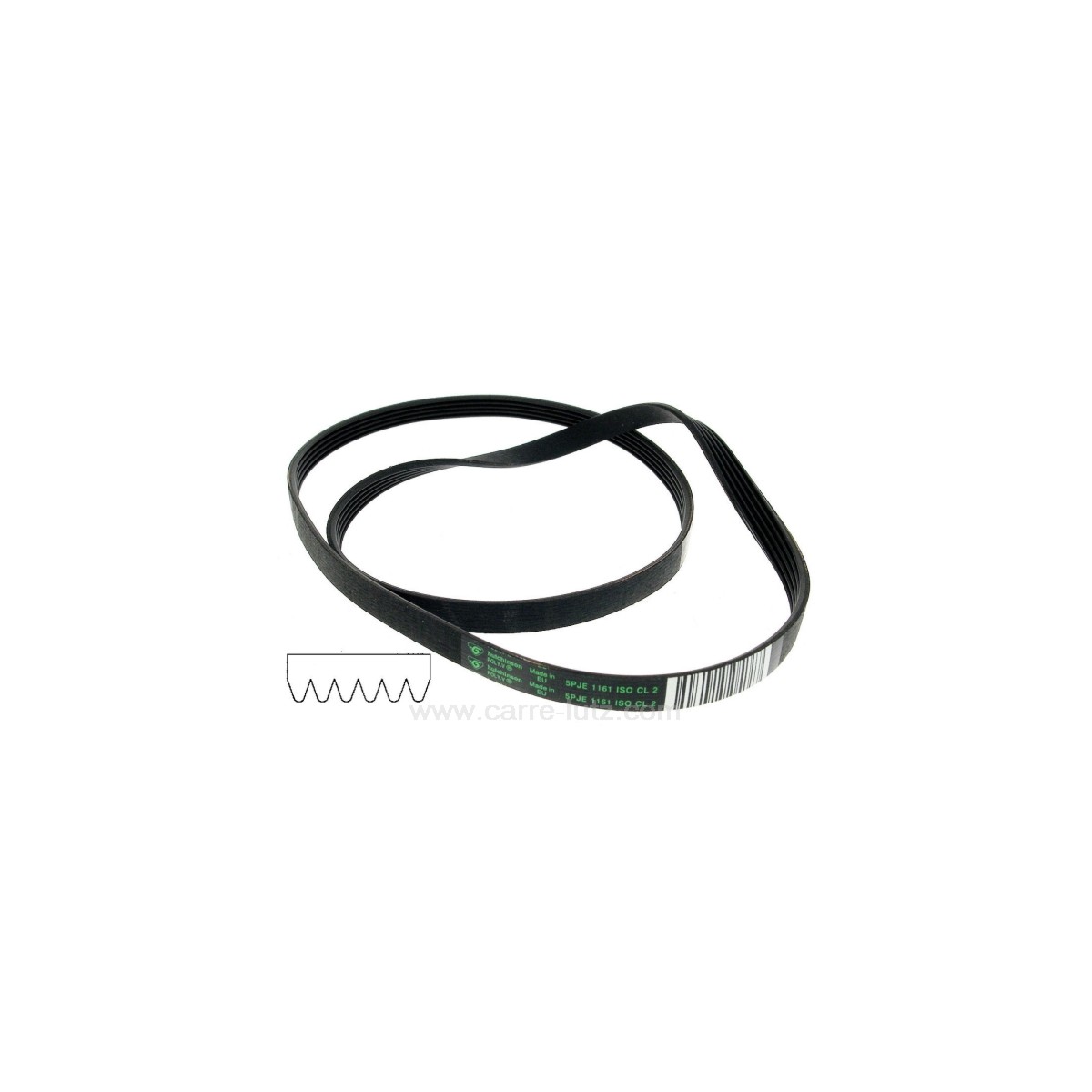 726122  55X2987 - Courroie 1161 J5 Mael de lave linge Fagor Brandt Vedette Bosch Siemens 6,00 €