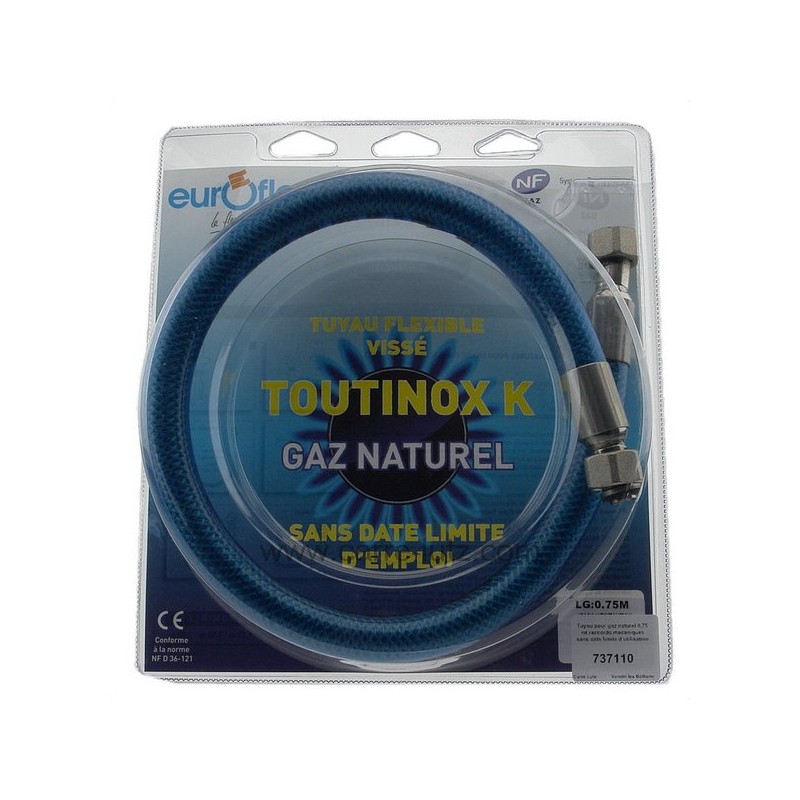 737110  Tuyau pour gaz naturel 0,75 mt raccords mécaniques sans date limite d’utilisation 32,00 €