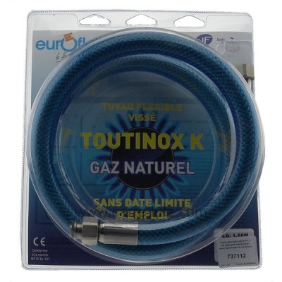 737112  Tuyau pour gaz naturel 1,5 mt raccords mécaniques sans date limite d’utilisation 34,70 €