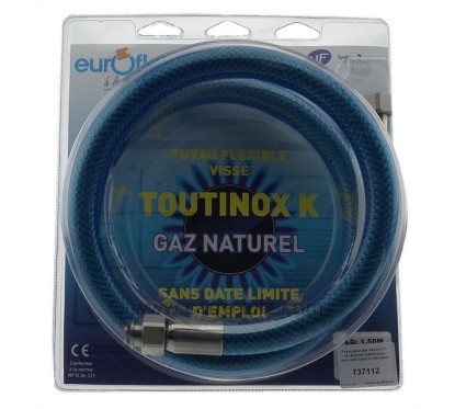737112  Tuyau pour gaz naturel 1,5 mt raccords mécaniques sans date limite d’utilisation 34,70 €