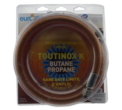 Tuyau pour butane propane 2 mt raccords mécaniques sans date limite d’utilisation