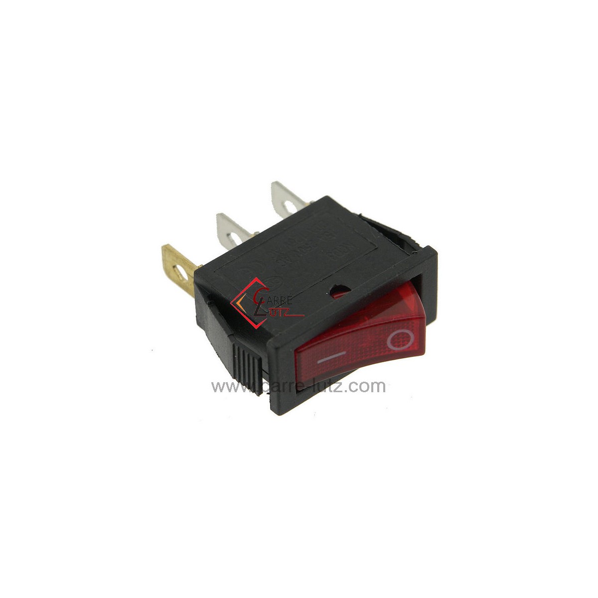 220204  Interrupteur à voyant rouge 16A 250V 3 cosses 1,40 €