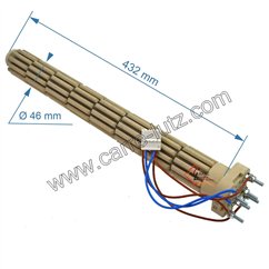 703782  Résistance stéatite cablée tête carrée 47 mm 2100W triphasée de chauffeau 80,90 €