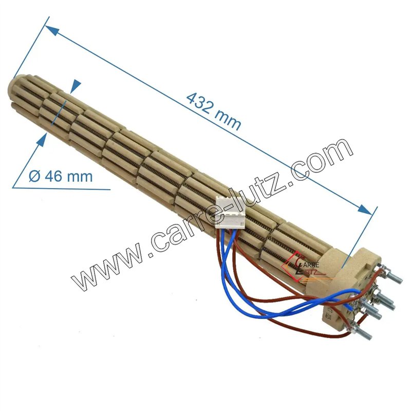 703782  Résistance stéatite cablée tête carrée 47 mm 2100W triphasée de chauffeau 80,90 €