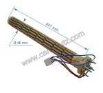 703784  Résistance stéatite cablée tête carrée 47 mm 3000W triphasée de chauffeau 99,60 €