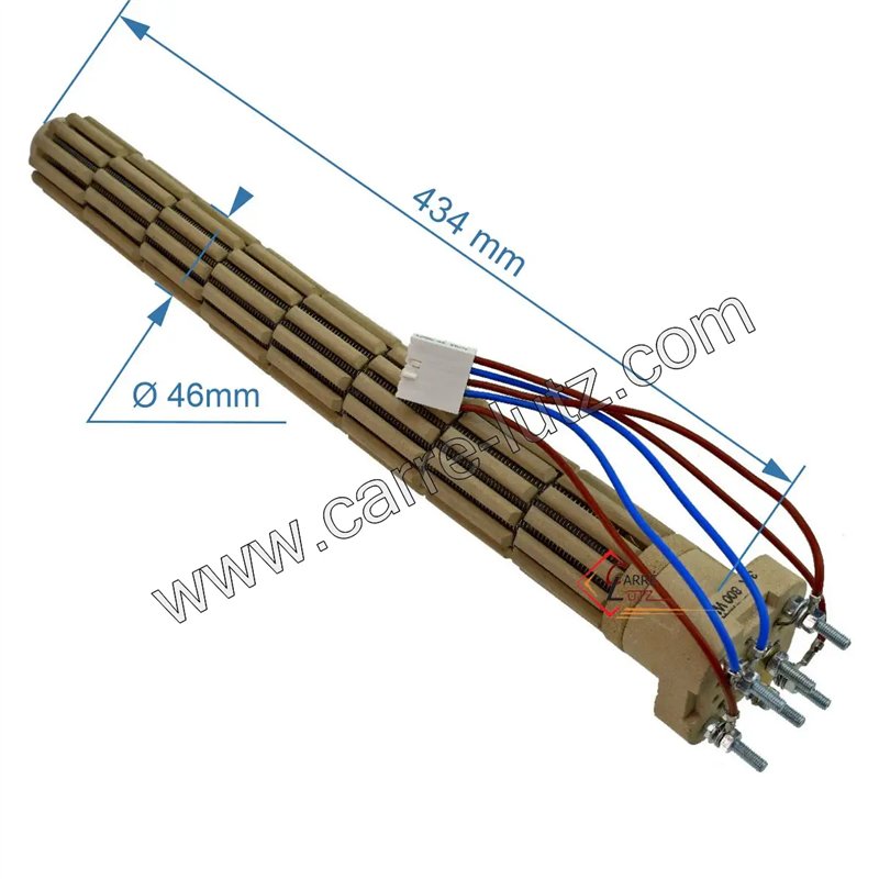 703783  Résistance stéatite cablée tête carrée 47 mm 2400W triphasée de chauffeau 87,60 €