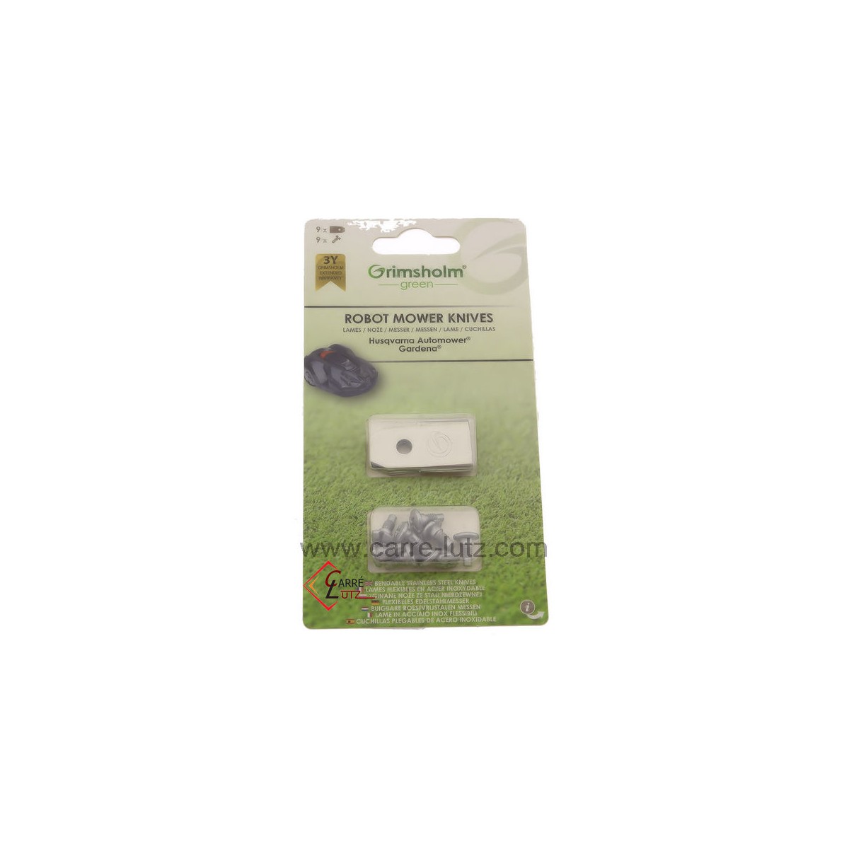 99879001  577606403 - 9 Lames de robot tondeuse HusqvarnaHUSQVARNA Ref. 966 80 95-01 966809501 5776064-02 5776064-03 57786460...