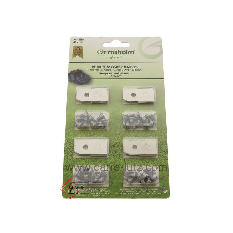 99879002  577864602 - 36 Lames de robot tondeuse Husqvarna 12,90 €